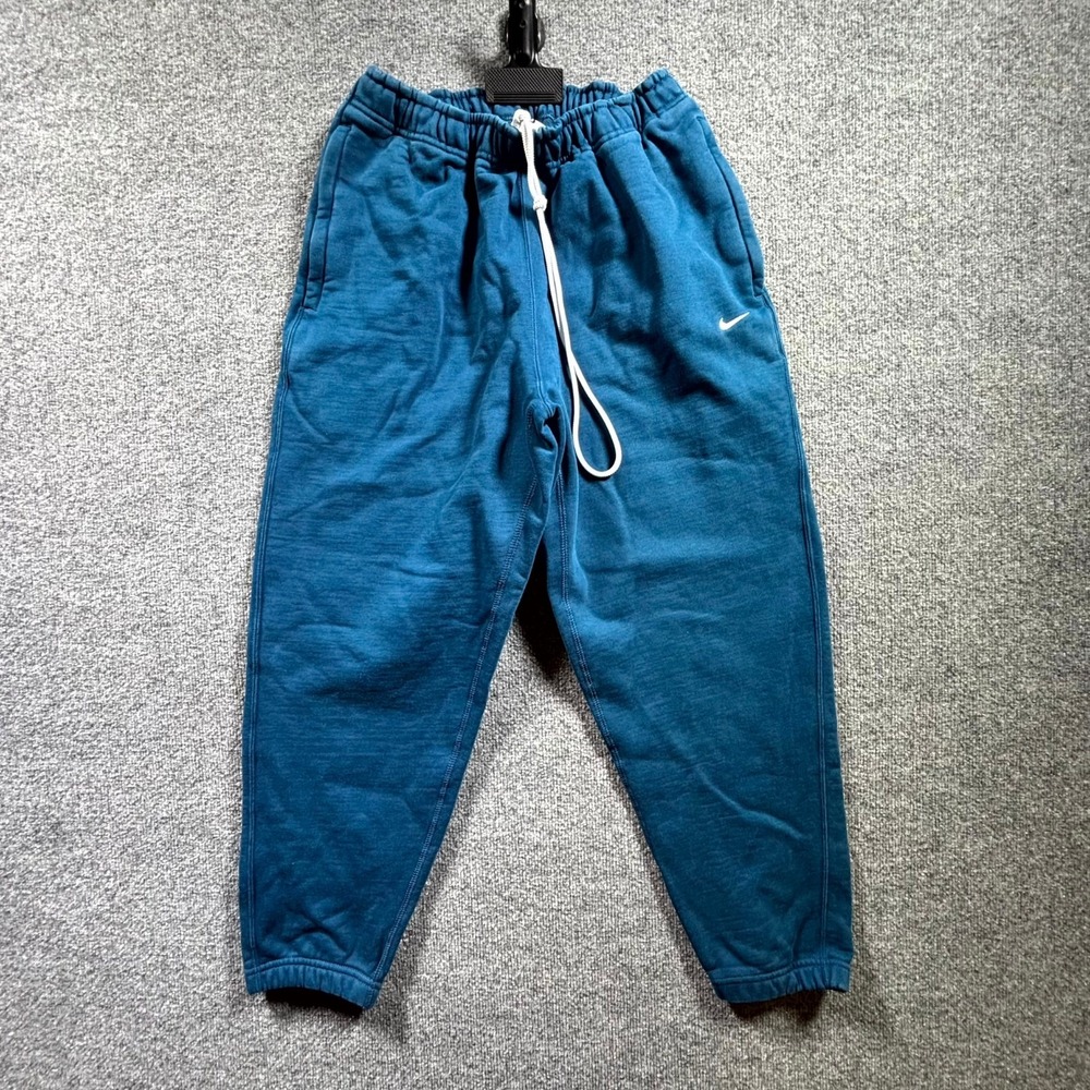Nike Essentials Solo Sweatpants Mens Medium Blue Fleece Lined CW5460-460
